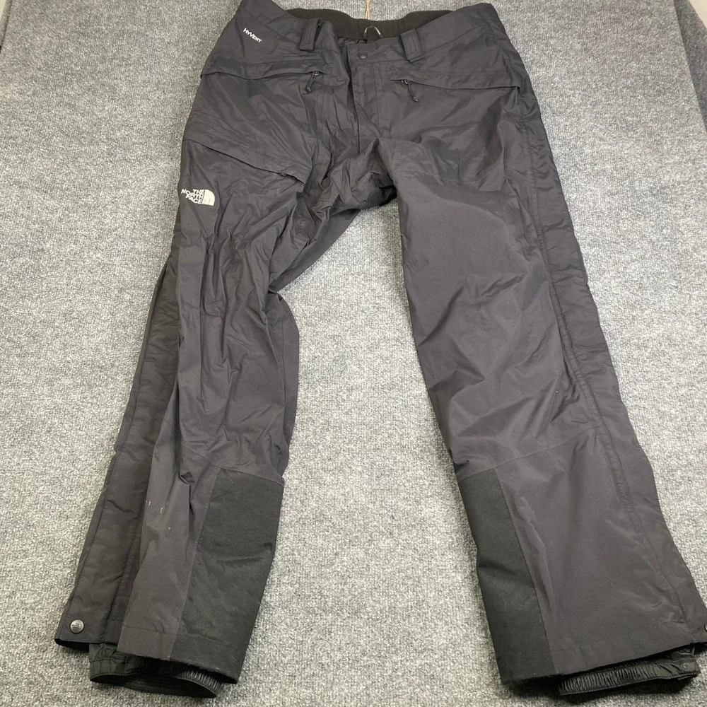 The North Face HyVent Ski Snowboard Pants Mens XL Black Waterproof A6GC T325
